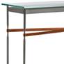 Equus 54"W Iron Console Table w/ Black Ring Chestnut Strap
