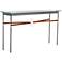 Equus 54"W Iron Console Table with Gold Ring Chestnut Strap