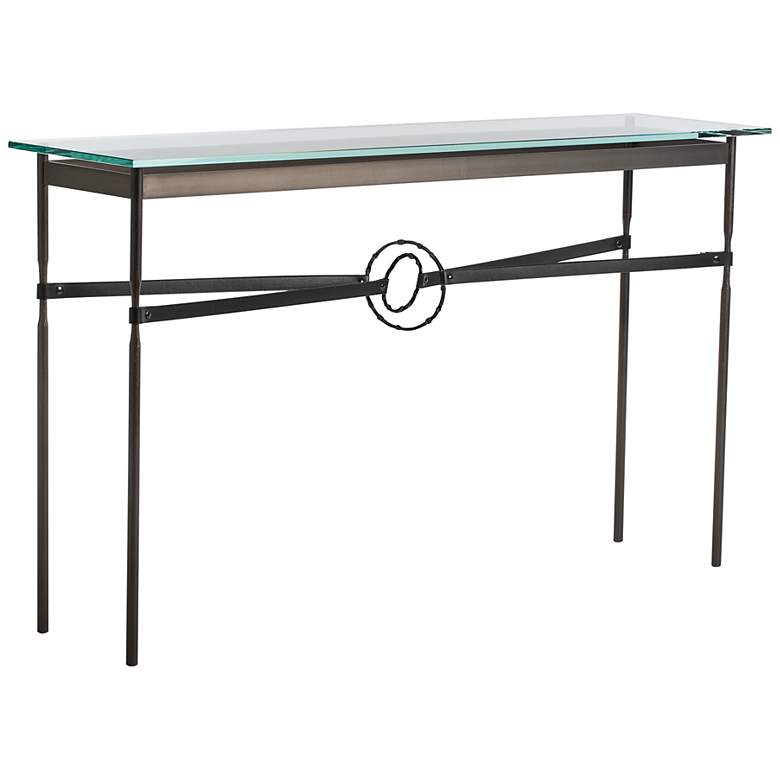 Image 1 Equus 54"W Smoke Black Straps with Black Rings Console Table