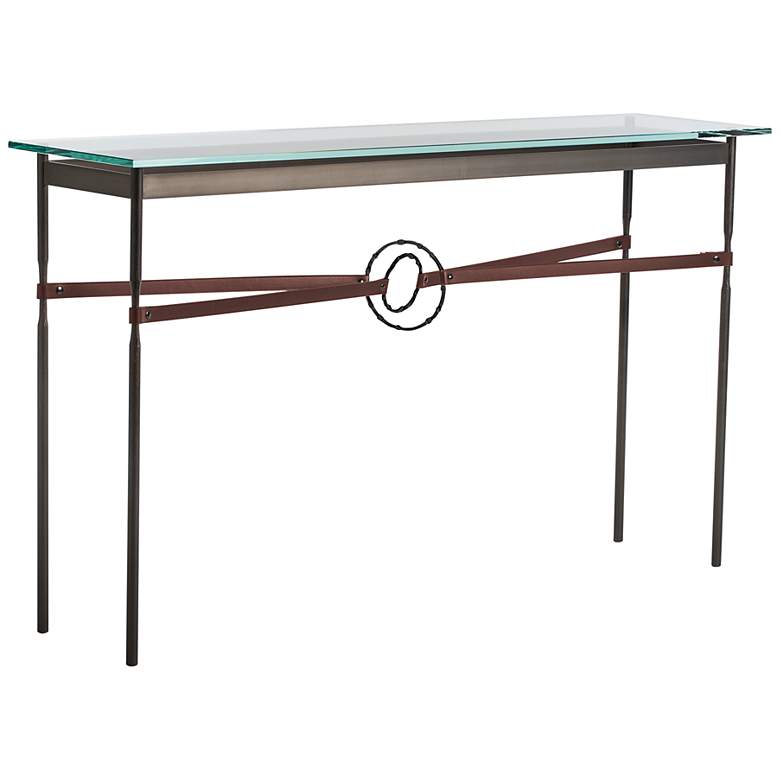 Image 1 Equus 54"W Smoke Brown Straps with Black Rings Console Table