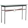 Equus 54"W Black Console Table w/ Sterling Ring Brown Strap