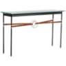 Equus 54"W Black Console Table with Sterling Ring and Strap