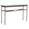 Equus 54"W Bronze Brown Straps Sterling Rings Console Table