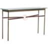 Equus 54"W Bronze Brown Straps with Gold Rings Console Table