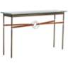 Equus 54"W Bronze Chestnut Strap Sterling Ring Console Table