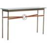 Equus 54"W Bronze Chestnut Straps Iron Rings Console Table