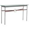 Equus 54"W Iron Console Table with Sterling Ring Brown Strap