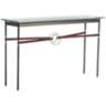 Equus 54"W Smoke Brown Straps Sterling Rings Console Table
