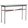 Equus 54"W Smoke Brown Straps with Gold Rings Console Table
