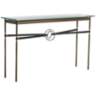 Equus 54" Wide Bronze with Black Straps Console Table