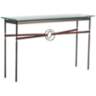 Equus 54" Wide Dark Smoke with Brown Straps Console Table