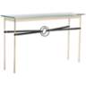 Equus 54" Wide Gold Black Straps and Black Rings Console Table