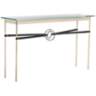 Equus 54" Wide Gold Black Straps with Bronze Rings Console Table