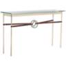 Equus 54" Wide Gold Brown Straps with Black Rings Console Table
