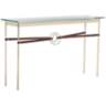 Equus 54" Wide Gold Brown Straps with Platinum Rings Console Table