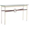 Equus 54" Wide Gold Brown Straps with Smoke Rings Console Table