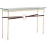 Equus 54" Wide Gold with British Brown Straps Console Table