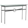 Equus 54" Wide Iron Console Table w/ Black Ring Black Strap