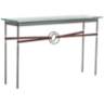 Equus 54" Wide Iron Console Table w/ Black Ring Brown Strap