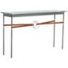 Equus 54" Wide Iron Console Table w/ Ring and Chestnut Strap