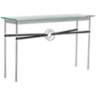 Equus 54" Wide Platinum Black Straps with Iron Rings Console Table