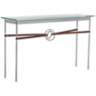 Equus 54" Wide Platinum Brown Straps Smoke Rings Console Table