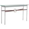 Equus 54" Wide Platinum Brown Straps with Iron Rings Console Table