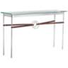 Equus 54" Wide Sterling Brown Straps Platinum Ring Console Table