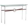 Equus 54" Wide Sterling Brown Straps Smoke Rings Console Table