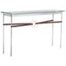 Equus 54" Wide Sterling Brown Straps with Gold Rings Console Table