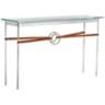Equus 54" Wide Sterling Chestnut Strap Bronze Ring Console Table