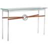Equus 54" Wide Sterling Chestnut Straps Black Ring Console Table