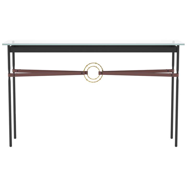 Image 1 Equus Black Console Table With Modern Brass & British Brown Accents