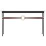 Equus Black Console Table With Modern Brass &#38; British Brown Accents
