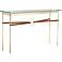 Equus Console Table - Modern Brass - Gold Accents - Chestnut Strap