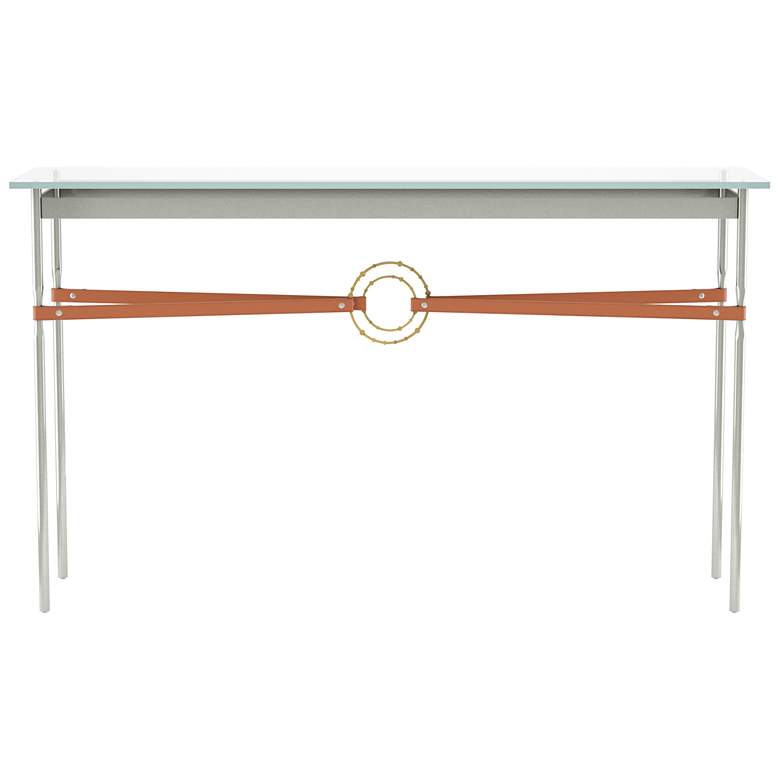 Image 1 Equus Sterling Console Table With Modern Brass &#38; Chestnut Accents
