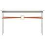 Equus Sterling Console Table With Modern Brass &#38; Chestnut Accents