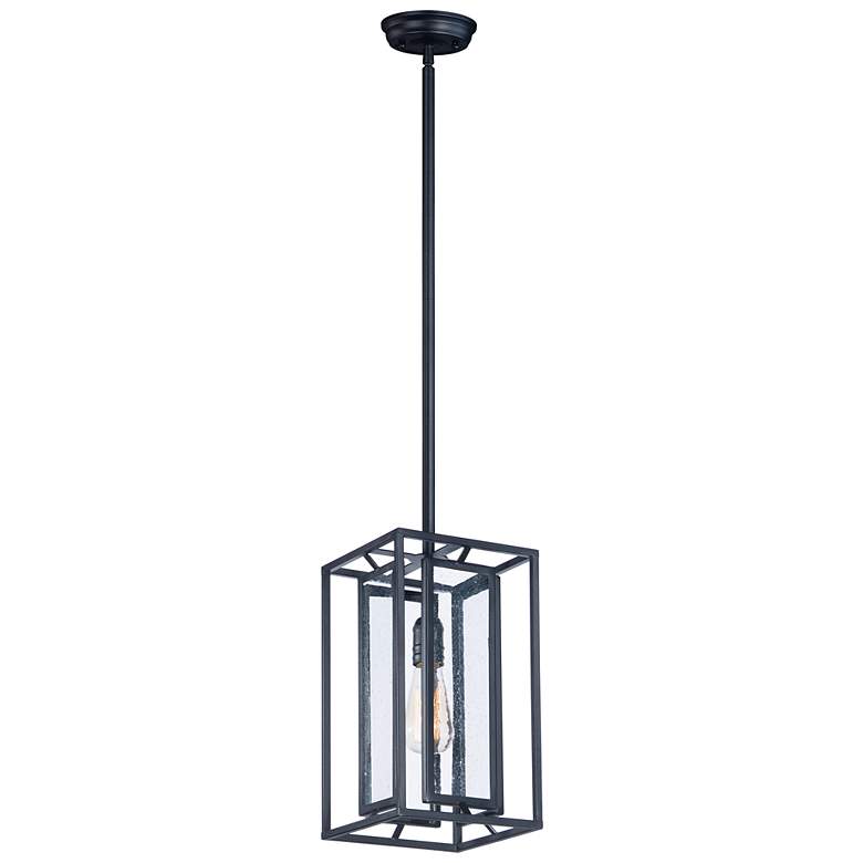 Image 1 Era 1-Light 7.75" Wide Black Pendant Light