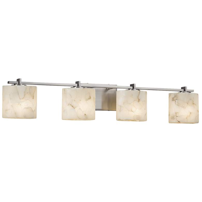 Image 1 Era 34" Wide Brushed Nickel 4-Light LED Bath Light