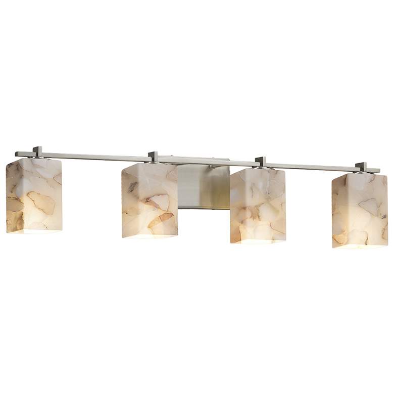 Image 1 Era 34" Wide Brushed Nickel 4-Light LED Bath Light