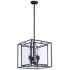 Era 4-Light 15.75" Wide Black Pendant Light