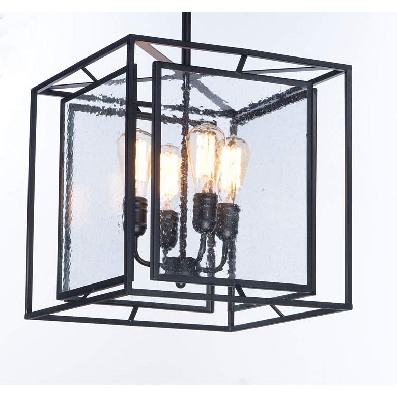 Image 2 Era 4-Light 15.75" Wide Black Pendant Light more views