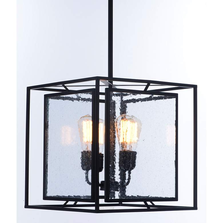 Image 4 Era 4-Light 15.75" Wide Black Pendant Light more views