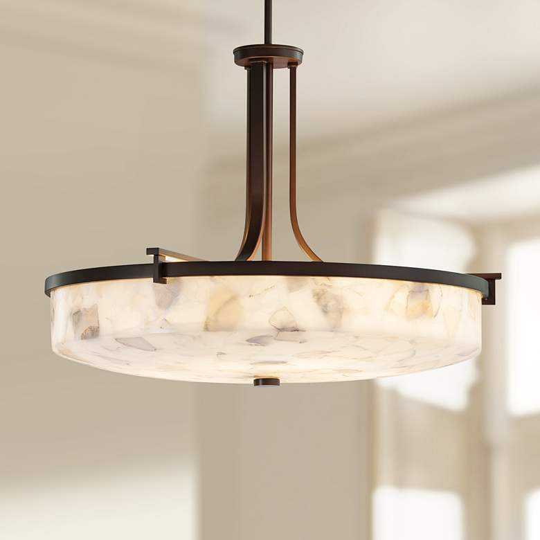 Image 1 Era Family 26 1/2" Wide Dark Bronze LED Pendant Light