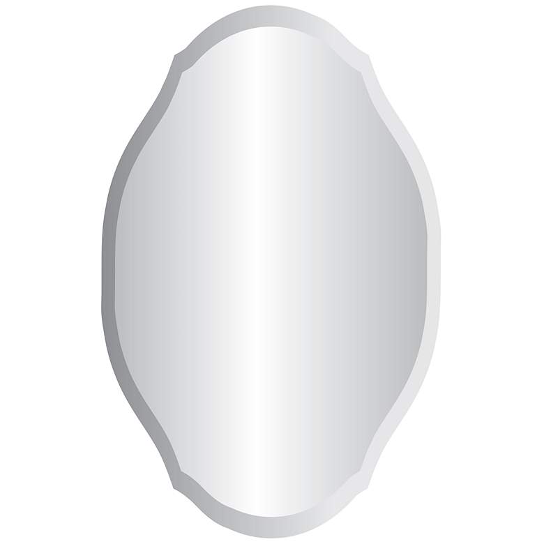 Image 2 Erath 24" x 36" Oval Frameless Wall Mirror
