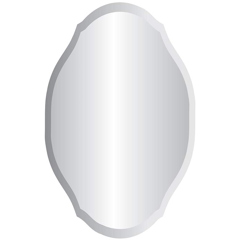 Image 2 Erath 24 inch x 36 inch Oval Frameless Wall Mirror