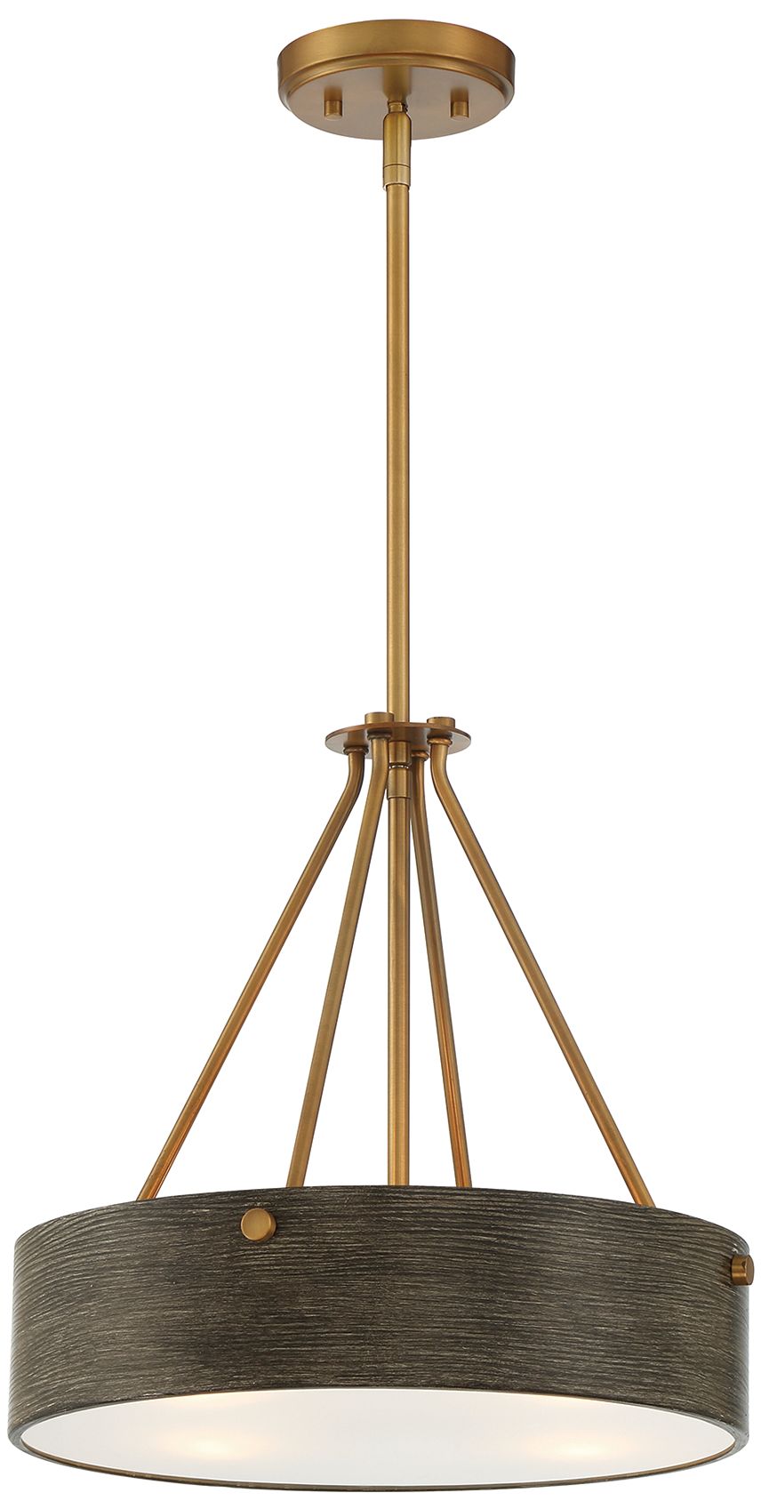 Image 2 Erba 3 Light Old Satin Brass Pendant