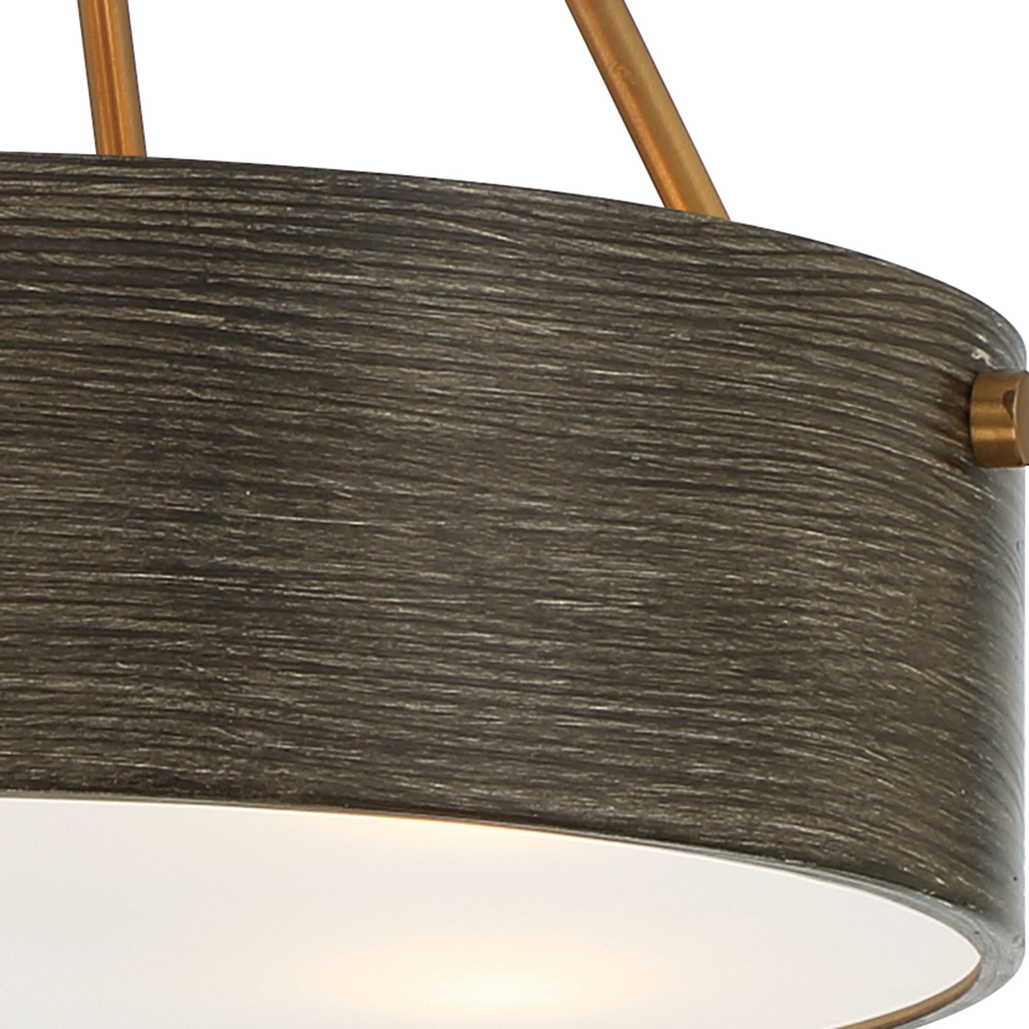 Image 3 Erba 3 Light Old Satin Brass Pendant more views