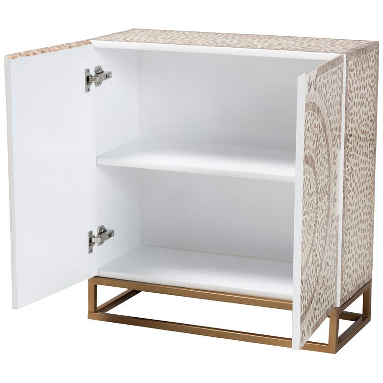 Image 7 Ercilia 27 1/2" Wide White and Brown 2-Door Storage Cabinet more views