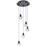 3_Eren 11 3/4" Wide Black 5-Light Mini Pendant